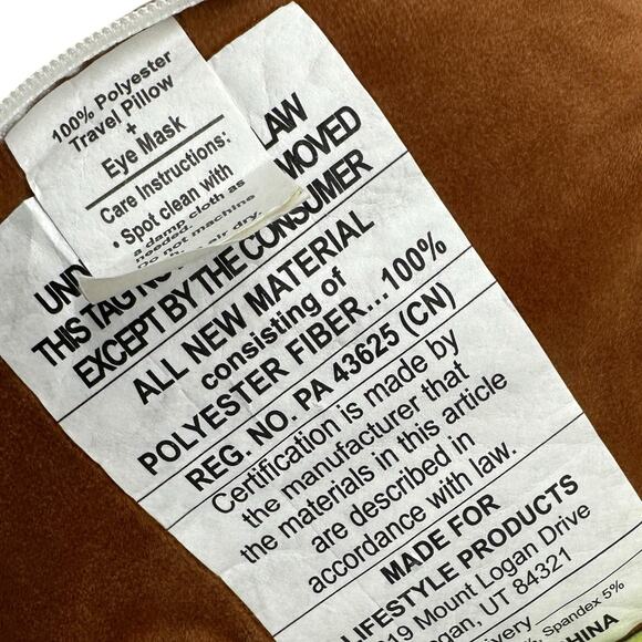 Sleepy Sloth Eye Mask Travel Pillow 2 in 1 Relaxeazzz Compact Zippered Clip On - Picture 6 of 10